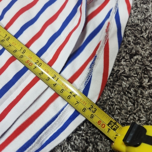 J Crew Red White Blue Oversized Striped Tee Size Small - Picture 14 of 16